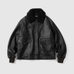 A.PRESSE Leather A-1 Flight Jacket Black