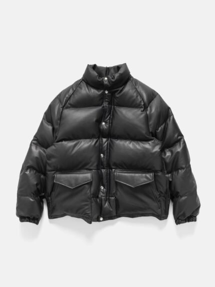 A.PRESSE Leather Down Jacket Black