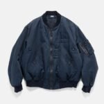 A.PRESSE Vintage Silk Flight Jacket Navy