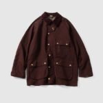 A.PRESSE Vintage Silk Hemp Riding Oiled Jacket Burgundy