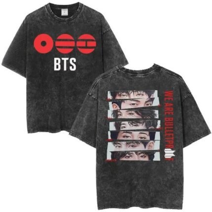 BTS ARIRANG Tour We Are Bulletproof Photo Tee - Vintage Wash (BlackCream)