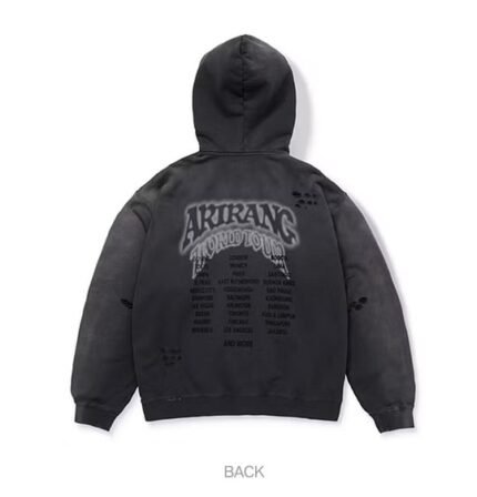 BTS ARIRANG Tour Zip-Up Hoodie - Vintage Charcoal