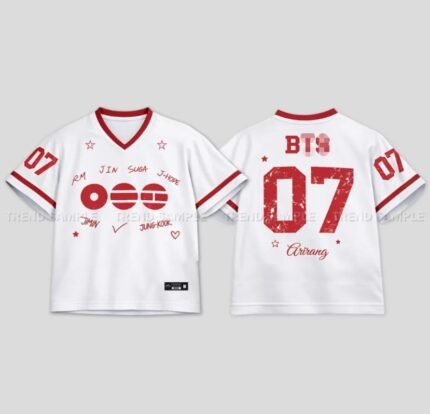 BTS ARMY 07 White Jersey Shirt