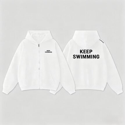 BTS Arirang Taehyung Keep Swimming Zip Up Hoodie - Oversized Fleece Sweatshirt