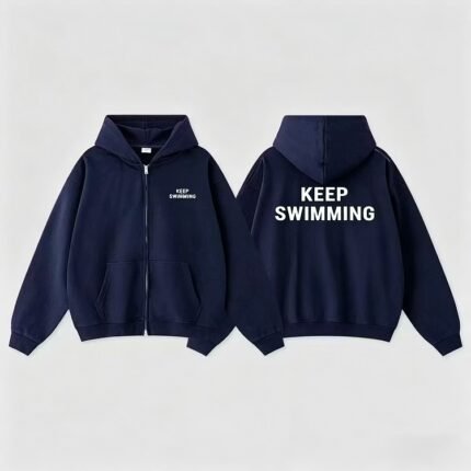 BTS Arirang Taehyung Keep Swimming Zip Up Hoodie - Oversized Fleece Sweatshirt
