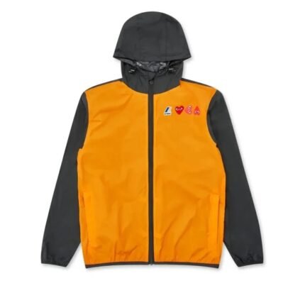 CDG K-Way Zip Jacket OrangeBlack