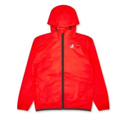 CDG K-Way Zip Jacket Red