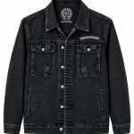 Chrome Hearts Black Cross Logo Denim Jacket