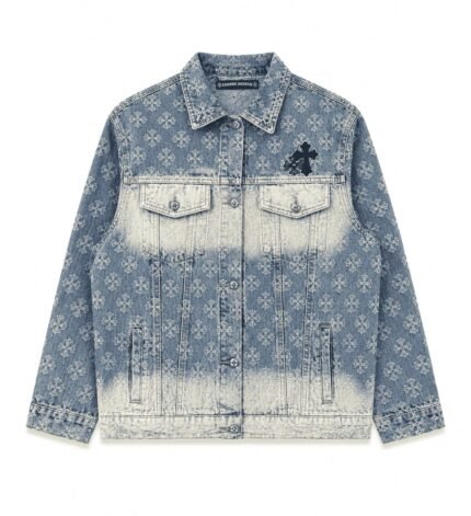 Chrome Hearts Cross Monogram Washed Denim Jacket
