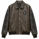 Chrome Hearts Vintage Cross Leather Jacket – Brown
