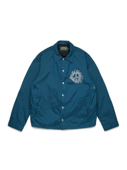 Denim Tears Peace Wreath Coaches Jacket Blue