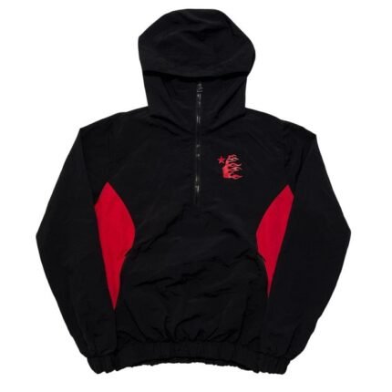 Hellstar Black Red Zip Up Windbreaker Jacket XS Sample