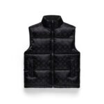 Jacquard Monogram Cotton Wreath Vest Black
