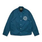 Peace Wreath Coaches Jacket Blue