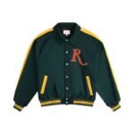 Rhude Raglan Varsity Green Jacket