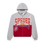 SP5DER HOODIE GREY RED