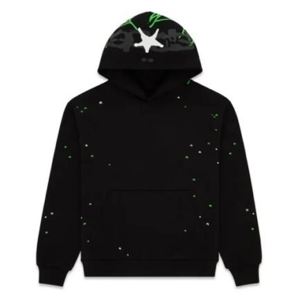 Sp5der Black Heavy Web Hoodie