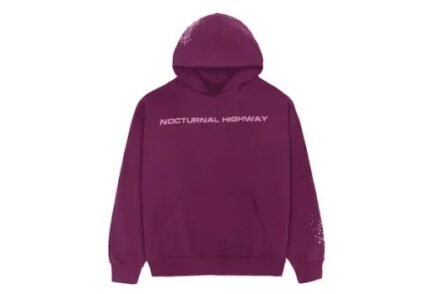 Sp5der Nocturnal Highway Purple Hoodie